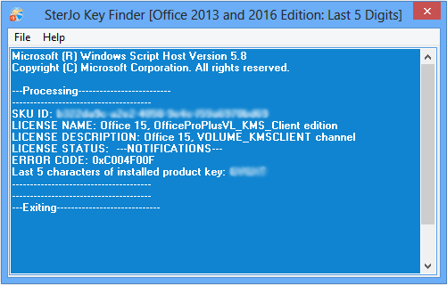 microsoft office 2013 product key recovery