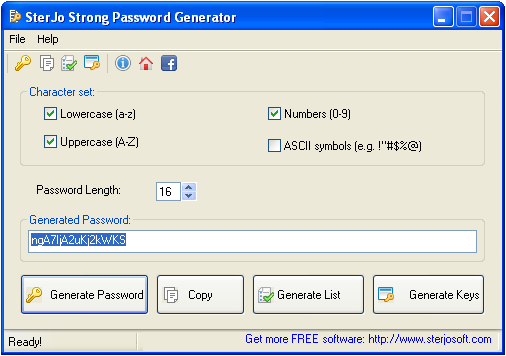SterJo Strong Password Generator